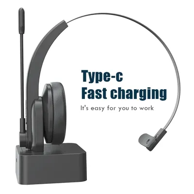 Wireless Bluetooth 5,0 Kopfhörer Telefon Headset Call Center Büro Computer Geräusch unterdrückung Kunden service mit Mikrofon Image