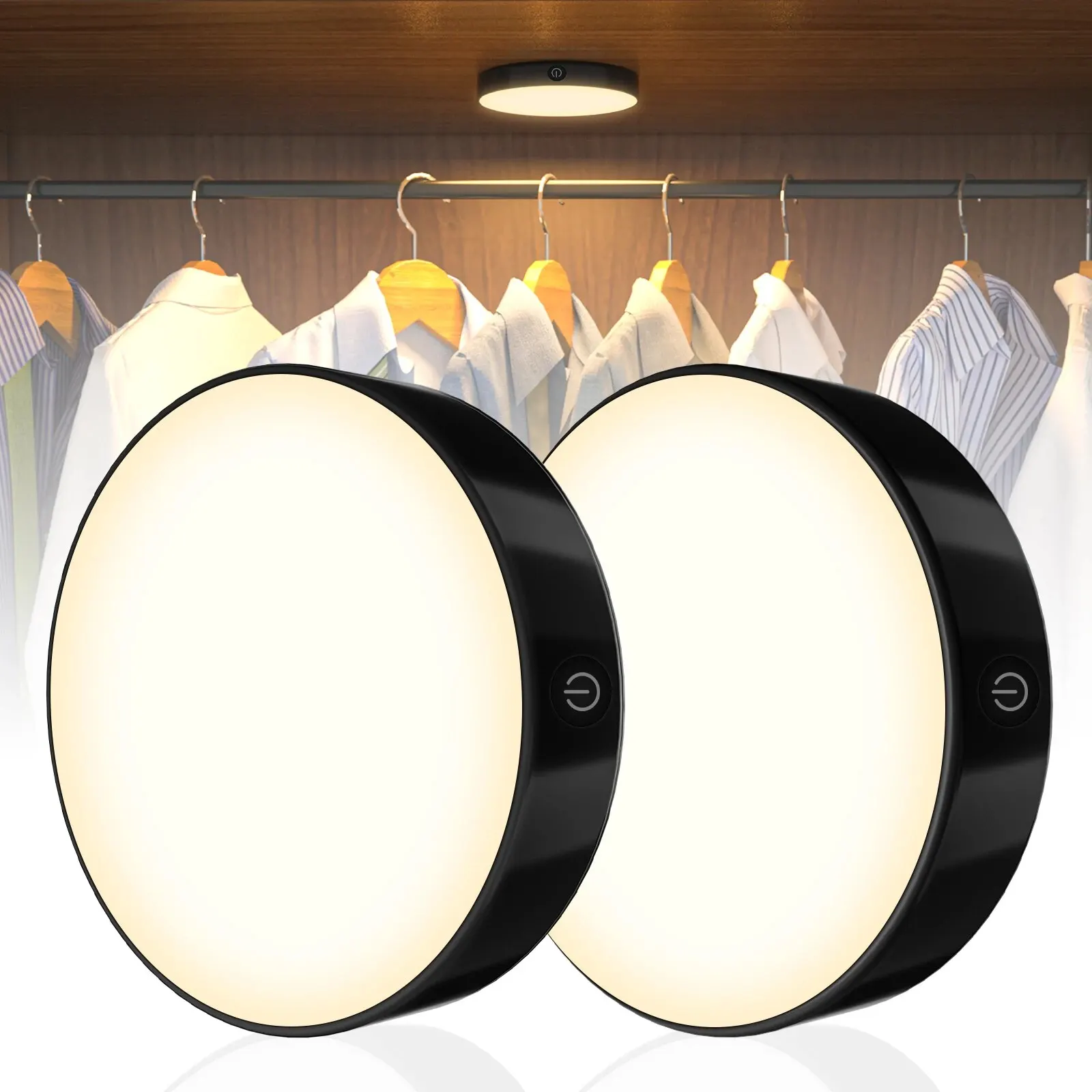 Wiederauf ladbare dimmbare Touch-Licht eingebaute 1000mAh Teig tragbare LED-Nachtlichter für Schrank Kleider schrank Küche Schlafzimmer Licht