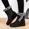 2024 wasserdichte Schnee Stiefel Frauen Faux Pelz Warm Halten Winter Schuhe Frau Im Freien Nicht-slip Verdicken Plüsch Stiefeletten plus Größe 44