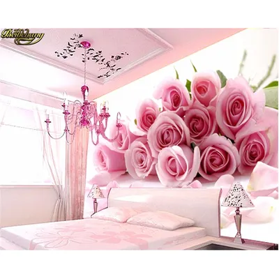 Beibehang 3d foto tapete für Schlafzimmer Rosa Stereoskopischen rose blume romantische wohnzimmer