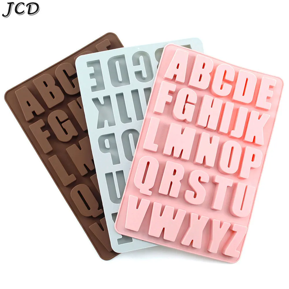 Jcd 26 englisches alphabet silikon form A-Z große buchstaben schokoladen bonbon kuchen geburtstags feier kuchen dekoration backwerk zeuge Image