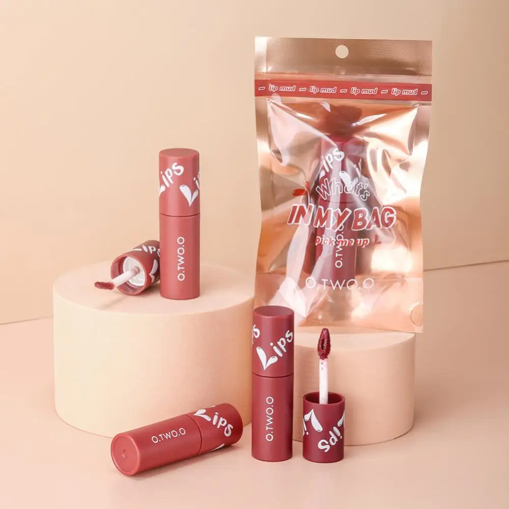 7 Farben Samt matt Lippenstift leichte wasserdichte lang anhaltende Lippen glasur natürliche Antihaft-Tasse Lip gloss Make-up Kosmetik Image