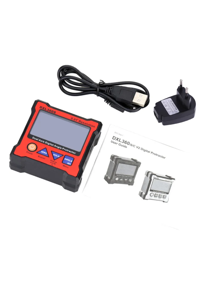 Dxl360/dxl360s zweiachsiger digitaler Winkelmesser mit 5-seitiger Magnet basis Hochpräzise zweiachsige digitale Anzeige Füllstand anzeige Image