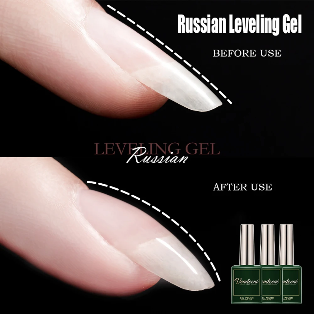 Vendeeni New Russian Self Leveling Gel Nagellack Starker Grundlack Gesunder UV Semi Permanent Lack Gel für Nagelreparaturpflege Image