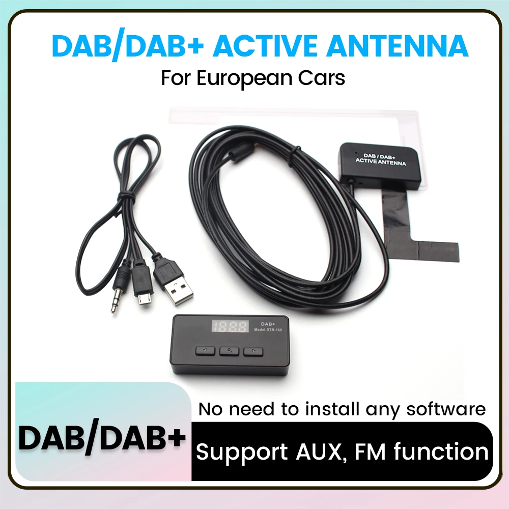 Für Universal DAB/DAB+ Europäischen Digital Broadcasting Empfänger USB Adapter Autos Video FM Sender MP3 Digital AUX Empfänger Image