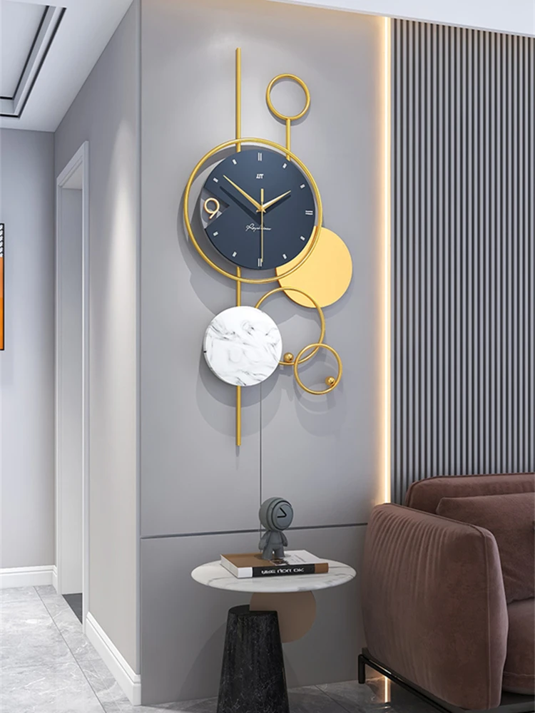 Große Wohnzimmer-Wanduhr, modernes Design, Heimuhrenuhren, stille Kunstdekoration, nordisches hängendes Horologe, 3D, 70 x 32 cm