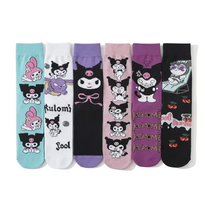 MINISO My Melody Melo Kuromi Cosplay Erwachsene Unisex Kostüm Zubehör Socke Halloween Requisiten Image