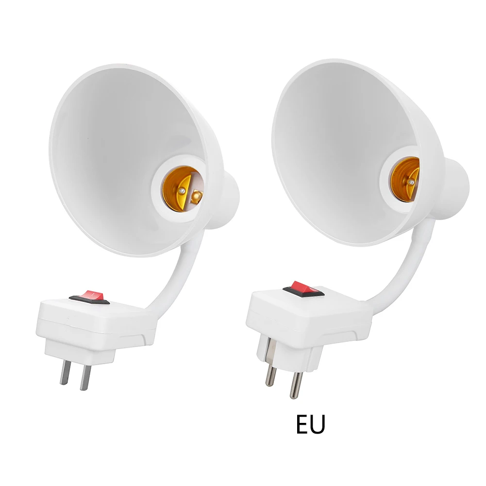 E27 bis e27 flexibler verlängerung lampen fuß adapter konverter mit schalter eu us stecker lampen fassung fassung led lampen verlängerung halter Image
