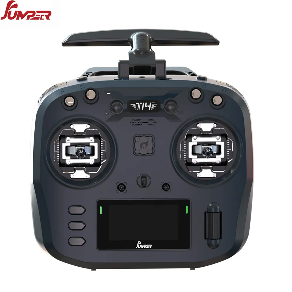 Jumper T14 2,4 GHz/915 MHz 1 W ELRS Fernbedienung CNC Hall Sensor Gimbals Bidirektionale faltbare Antenne OLED Display FPV Drohne Image