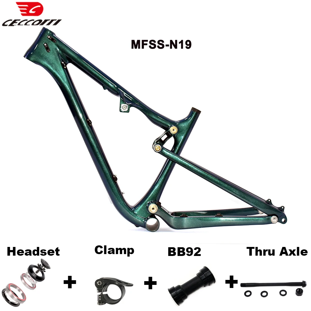 27,5 er Carbon Rahmenset, Größe 16,5 "und hinten 142mm, Boost Fahrrad rahmen Federung MTB Rahmen Image