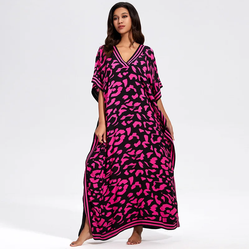 Frauen Boho Kleidung Badeanzug Strand kleid Vertuschungen Badeanzug Maxi kleid Sommer Outfit Image