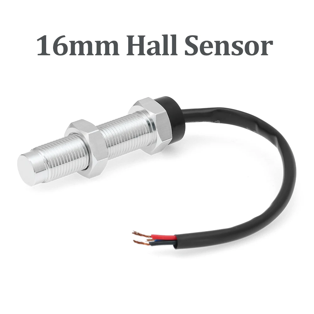 1 Stück Hall-Geschwindigkeitsdurchlässigkeitssensor 16 mm Hall-Sensor für Pulssignal-Geschwindigkeits-Drehzahlmesser-Sensor Nockenwellen-Position M16 x 1,5 Sensor Image