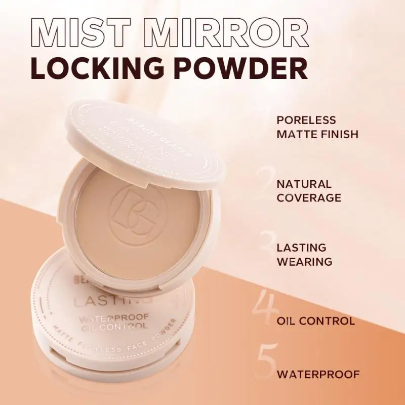 Einstellung kompakte Puder Make-up matte Puder Kuchen zarte seidige natürliche Make-up Öl Kontrolle dauerhafte wasserdichte Kosmetik Image