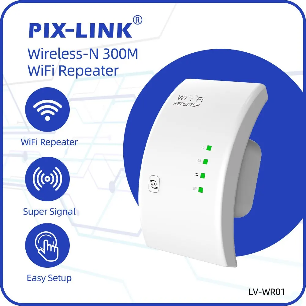 Pix-link wr01 drahtloser wifi-repeater wifi-verstärker ultra boost wifi verstärker 300m wifi verstärker zugangspunkt Image
