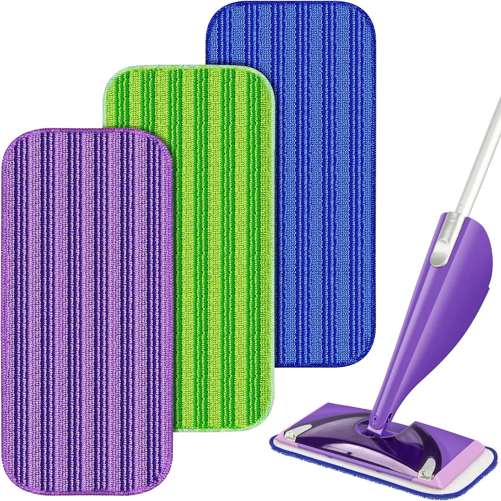 Wiederverwendbare Mopp-Pads für Swiffer Wet Jet Mop-Pads, Nachfüllung, waschbare Mikrofaser-Nass-Trocken-Tücher, Ersatz für 12-Zoll-Mopp-Allzweckboden Image