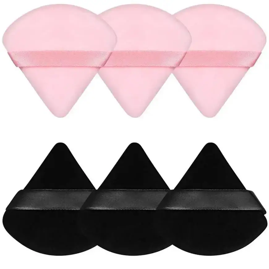 3/5/6 Pcs Dreieck Puderquaste Für Lose Pulver Flüssigkeit Kosmetische Weiche Plüsch Puderquaste Make-Up Foundation Puff make-up-Tool Image