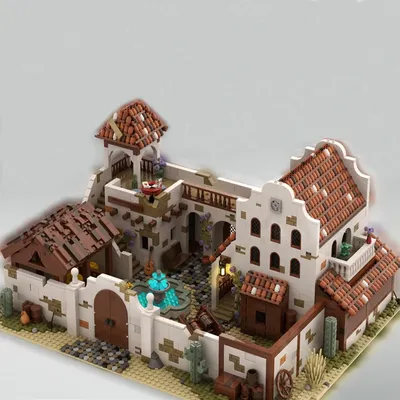 Brandneue 3583 Stück Moc Kreation Experte mittelalter liches Schloss Modell Altstadt Mexiko Villa Image