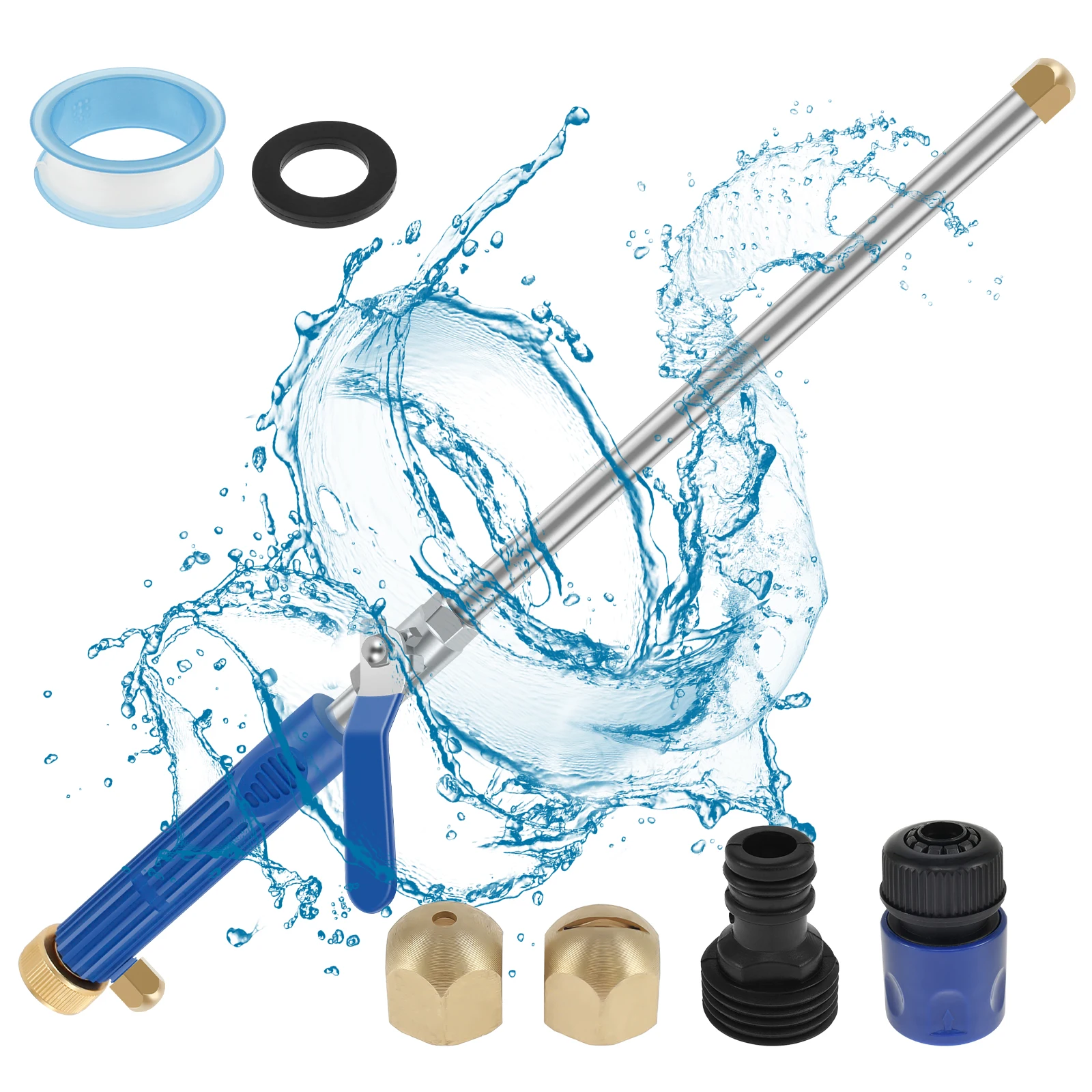 Auto wäsche Hochdruck Power Wasser pistole Waschmaschine Wasserstrahl schlauch Rohrs tab Düse Sprüh spray Reinigung 2 Düsen reinigungs werkzeug Image