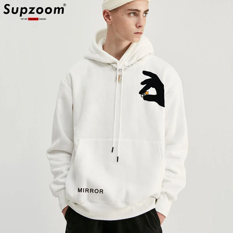 Supzoom Neuankömmling Hot Top Mode Sweatshirt lässig Voll Kapuze Baumwolle Hip Hop Fleece Hoodies Männer