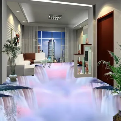 Custom boden malerei 3D wohnzimmer schlafzimmer boden malerei dreidimensionale kopfsteinpflaster Image