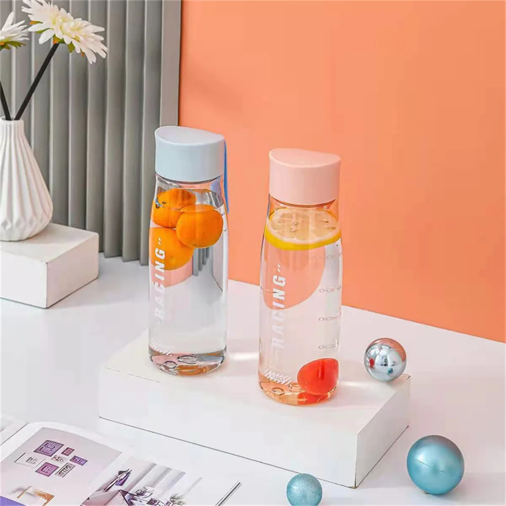 Tragbares Seil 650ml Kunststoff klar laufen Sport Wasser flasche Tasse Student männlich weiblich Sommer handliche Tasse bpa frei Image