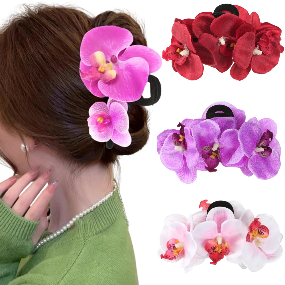 Blume Neue Haar Klaue Haarnadel Damen Hochzeit Valentinstag Haar Clip Krabbe Für Frauen Große Größe Pferdeschwanz Haar Zubehör Image