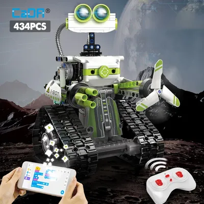 Cada 434Pcs STEM Stadt RC Roboter Bausteine APP Programmierung Fernbedienung Roboter Auto Ziegel Spielzeug für Kinder Geschenk Image