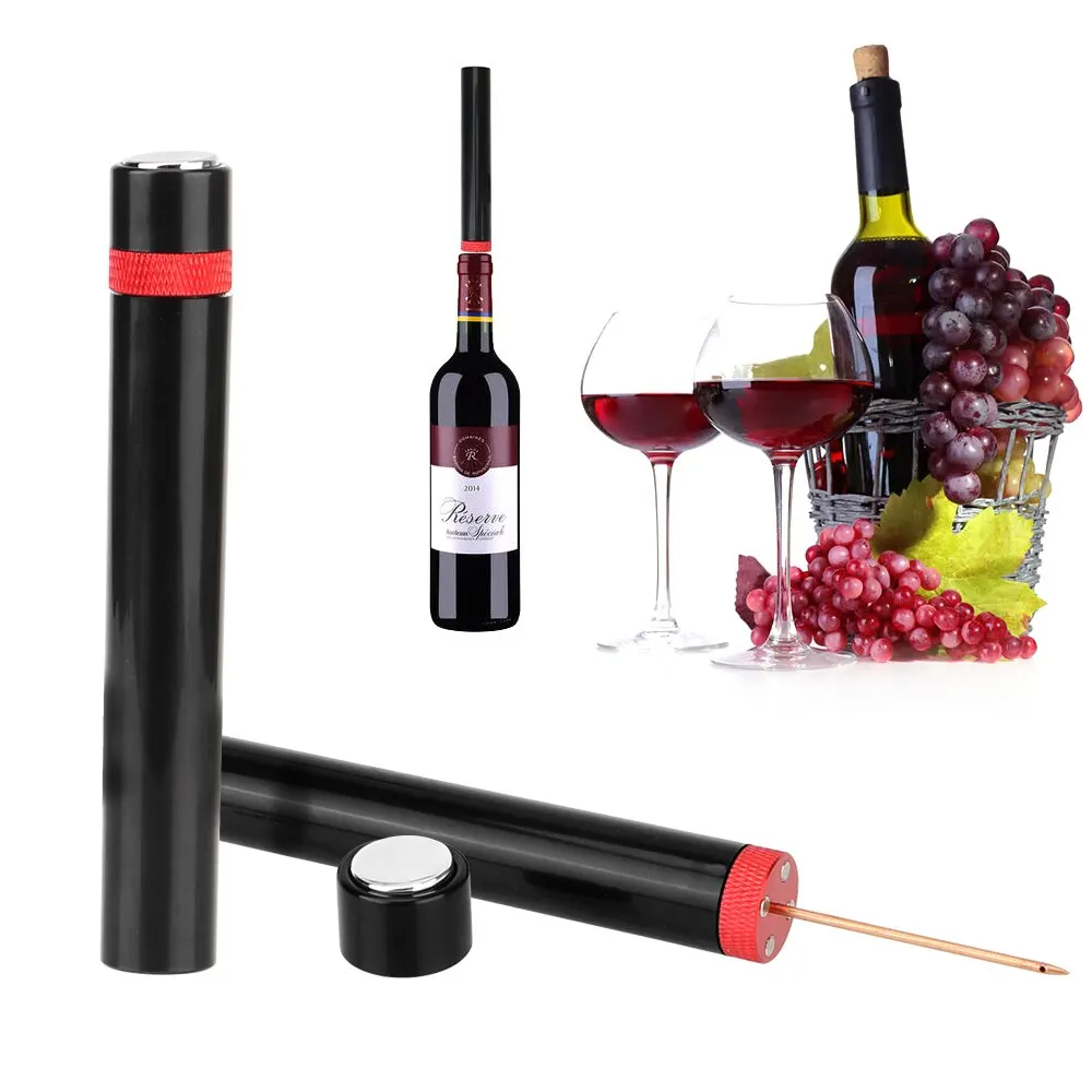 Weinflaschen öffner Wein korkenzieher Pin Glas Korken entferner Luftdruck pumpe Bar Werkzeuge Image