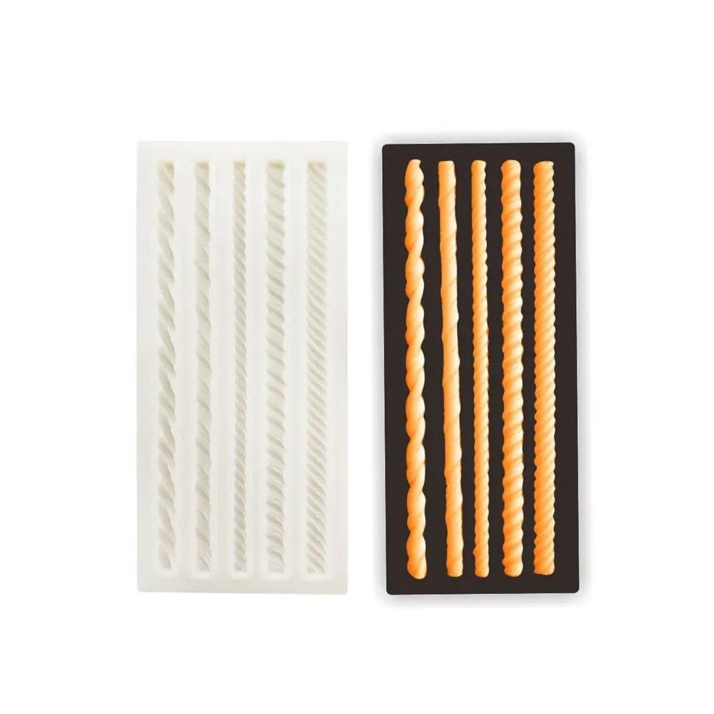 Aouke geflochtene Seil Silikon form Küche diy Dessert Schokoladen form Fondant lange Streifen Spitze Dekoration Form Image