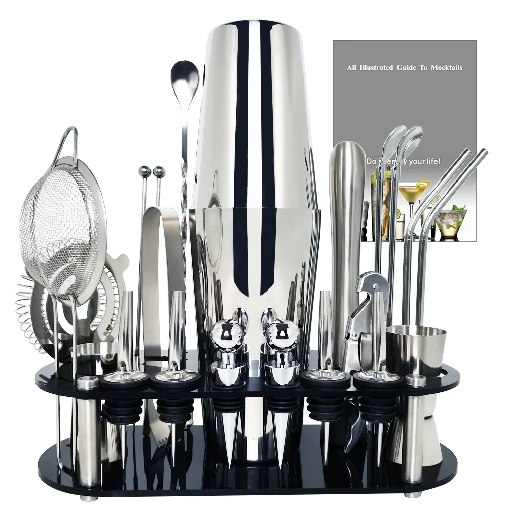 13–22 Stück 750 ml 600 ml Boston Cocktail Shaker Bar Werkzeuge Wein Mixer Set Barkeeper Cocktail Shaker Tool Kit mit Halter