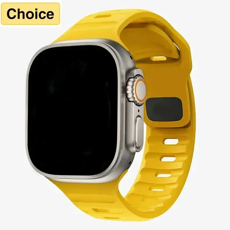 Sport armband für Apple Watch Ultra Band 49mm 45mm 40mm 44mm 42mm 41mm 38mm Silikon Luftloch Armband iwatch Serie 8 7 6 se 5 4 3 Image