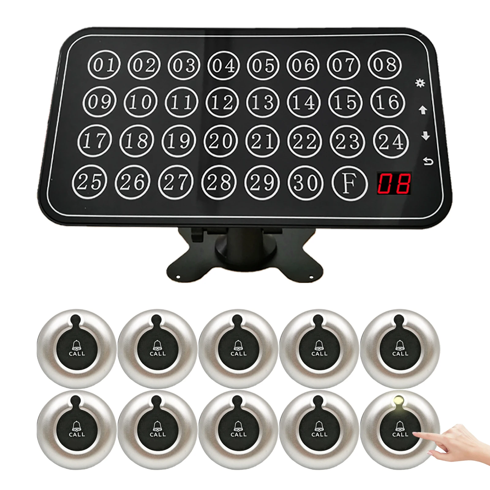 Betreuer Pager Notfall Krankens ch wester Anruf Alarmsystem Krankenhaus drahtlose Anrufe für Pflegeheim Klinik Restaurant 10 Klingel knöpfe Image