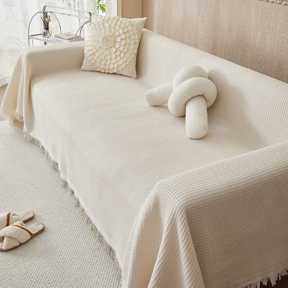 Baumwollgewebe-Sofabezug, Schonbezug für Loveseat, Liegestuhl, Futon, waschbarer Schutz, dicker, atmungsaktiver Stoff, Wohnzimmer/Bett Image