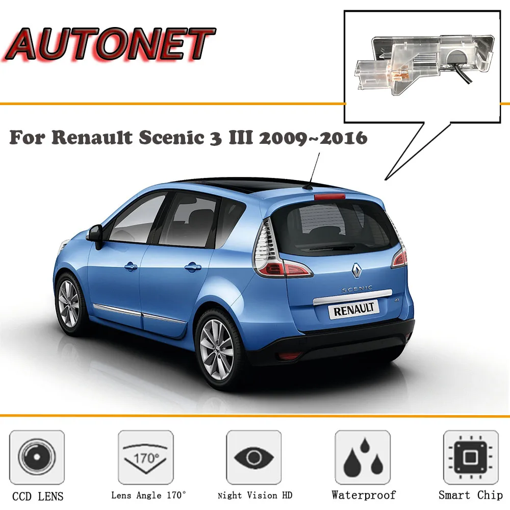 AUTONET HD Nachtsicht Backup Rückansicht kamera Für Renault Scenic 3 III 2009 ~ 2016/CCD/lizenz platte kamera Image