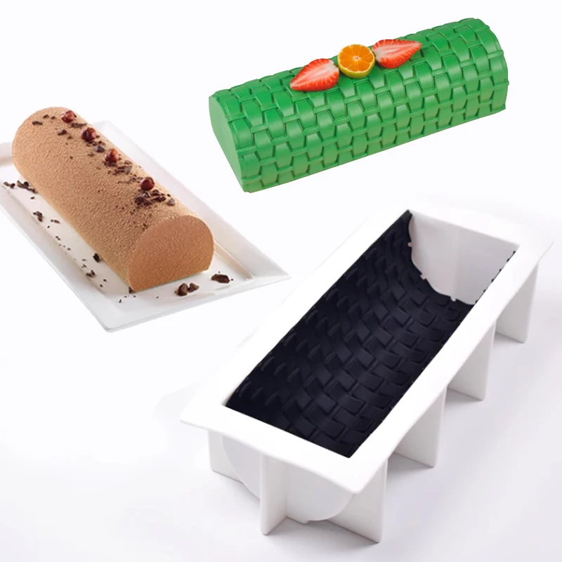 Adern Matte Backset schwarz gewebte Textur Pad Französisch Mousse Rolle Silikon Kuchen formen Fondant Formen Kuchen Dekorations werkzeuge Image