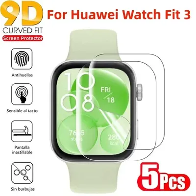 5PCS Screen Protector Für Huawei Uhr Fit 3 Anti Scratch Klar TPU Hydrogel Film für Huawei Fit3 Uhr Image