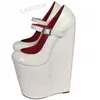 Zhima Frauen Pumps 25cm High Heels Keile runde Zehen Plattform Höhe erhöhen Damen glänzende Club Schuhe Frau Größe 38 41 44 48