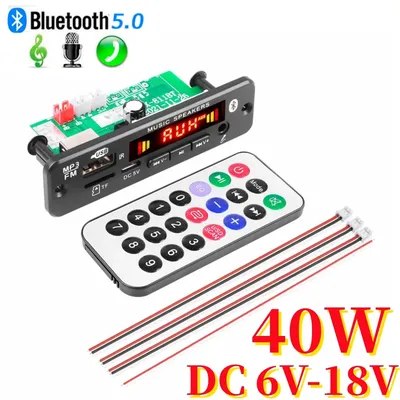 DC 12V 18V Bluetooth 5,0 MP3 Decodierung Bord 40W Verstärker Audio DIY MP3 Player Auto FM Radio Image