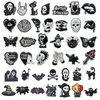 40 Stück schwarz hallowee Schuh Charms für Clogs Bubble Dias Sandalen, PVC-Schuh Dekorations Zubehör