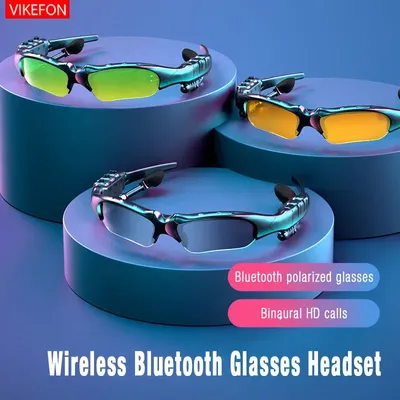 5,0 Stereo-Kopfhörer Wireless-Headset mit Mikrofon-Fahrrad brille Sonnenbrille zum Fahren von Radsport-Kopfhörer mit Geräusch reduzierung Image