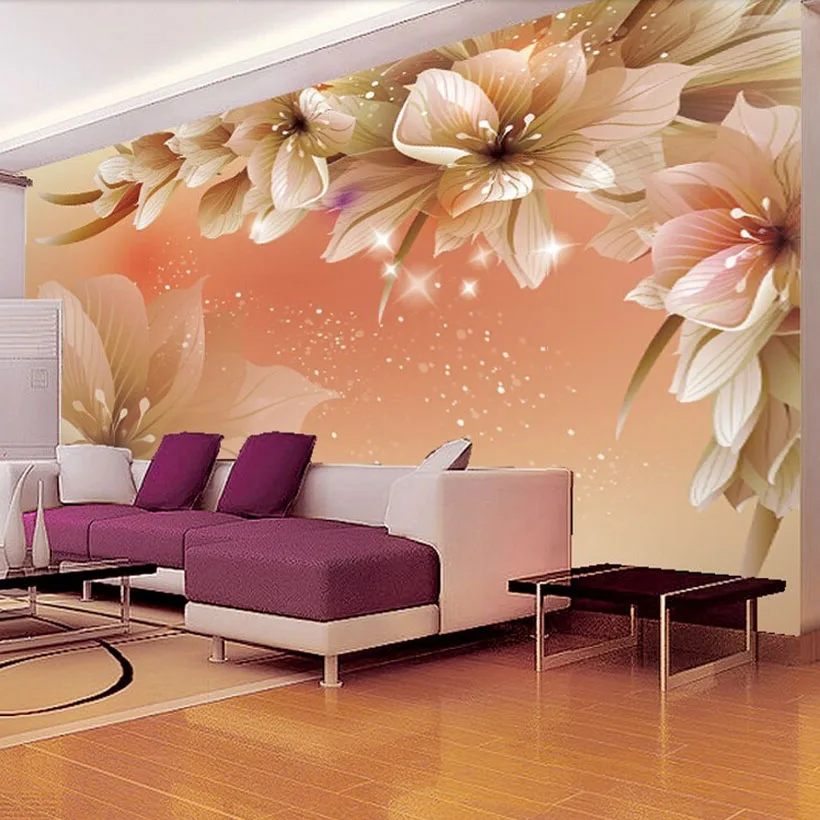 Nach 3D Foto Tapete Moderne Blume Wandbild Wand Papier Wohnzimmer Sofa TV Hintergrund Vlies Tapete schlafzimmer