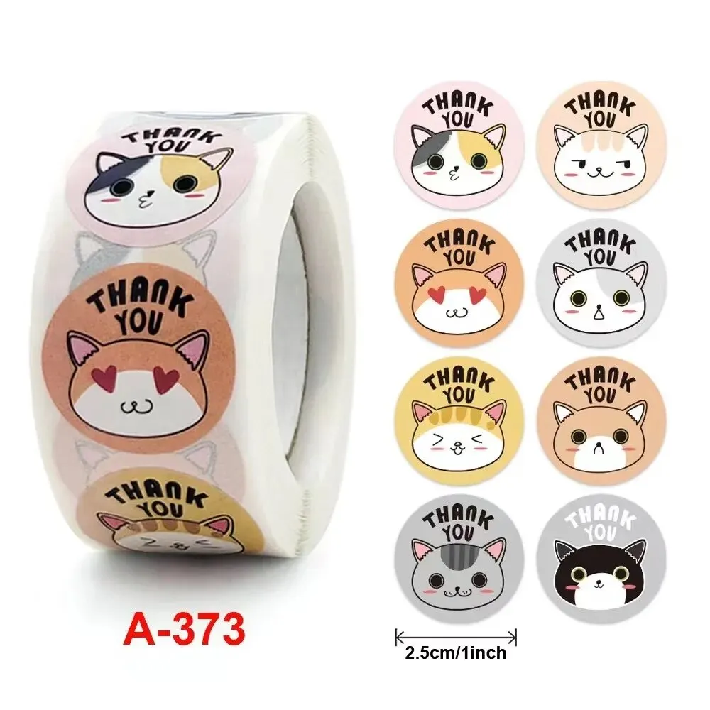 500 Aufkleber pro Rolle, dekorative Broschürenaufkleber mit niedlichen Cartoon-Tierausdrücke, Geburtstagsgeschenke, Weihnachtsdekorationen Image