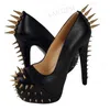 Zhima Frauen Pumps runde Zehen Plattform besetzt Party dünne High Heels Punk Damen Party Damen Schuhe Frau Größe 38 42 45 48