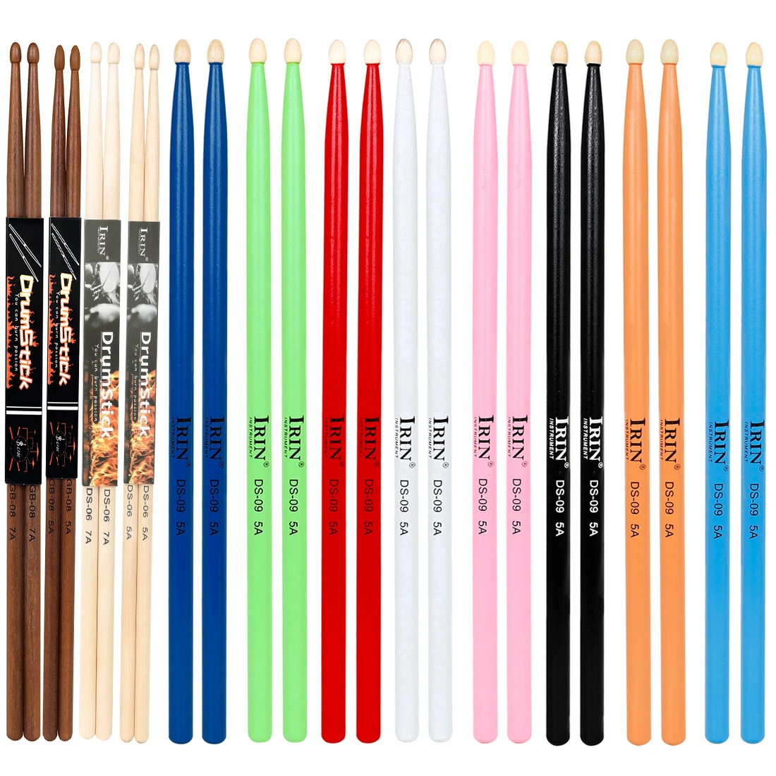1 Paar bunte Drumsticks 5a/7a Drum Sticks profession elle Drum Sticks Percussion Instrument Drum Zubehör Image
