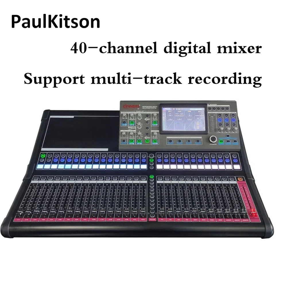 Paulkitson 40 Kanal Professionelle Digitale Mischen Studio Mehrspuraufnahme Bühne Digital Mixer Audio Ausrüstung Image