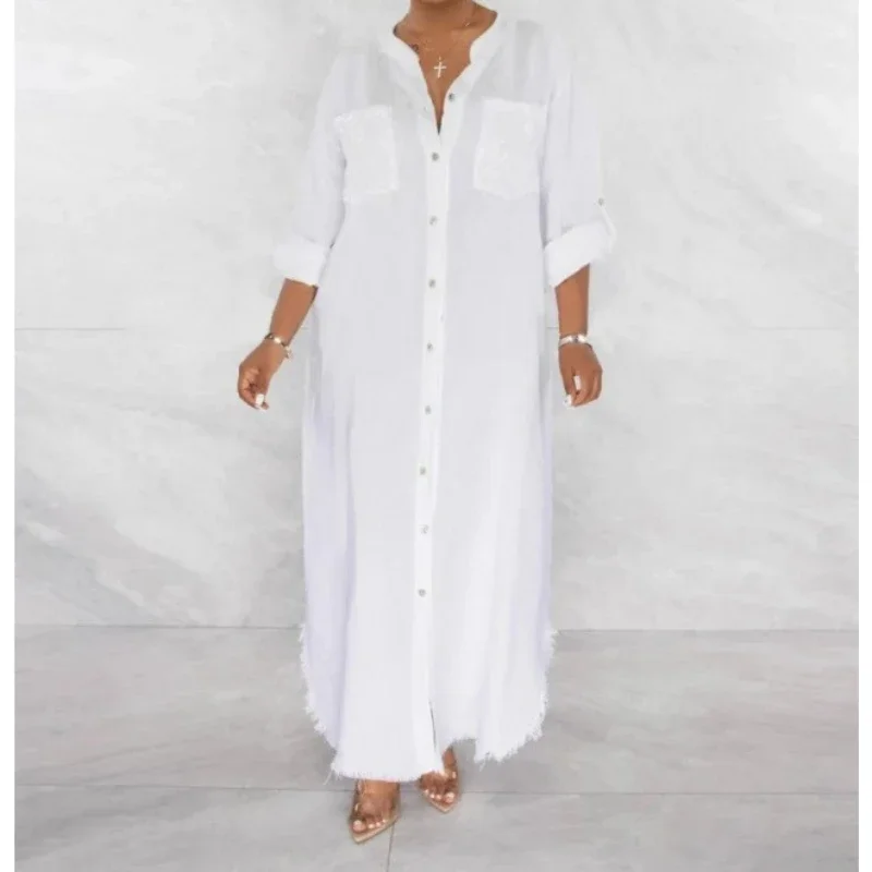 Sommerkleider Frauen plus Größe weiße Falten V-Ausschnitt ärmellose Party Ballkleid hohe Taille lässige Streetwear elegante Vestidos