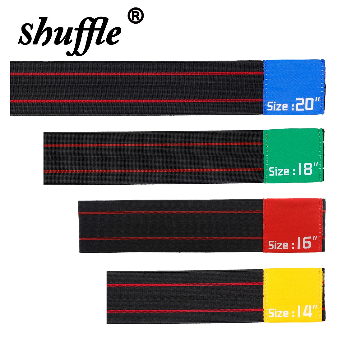 4Pcs Trommeln Von Elastischen Ring Kreis Set Mute Band 14/16/18/20 Zoll Becken Mute Gürtel Schalldämpfer gürtel Percussion Instrumente Zubehör Image