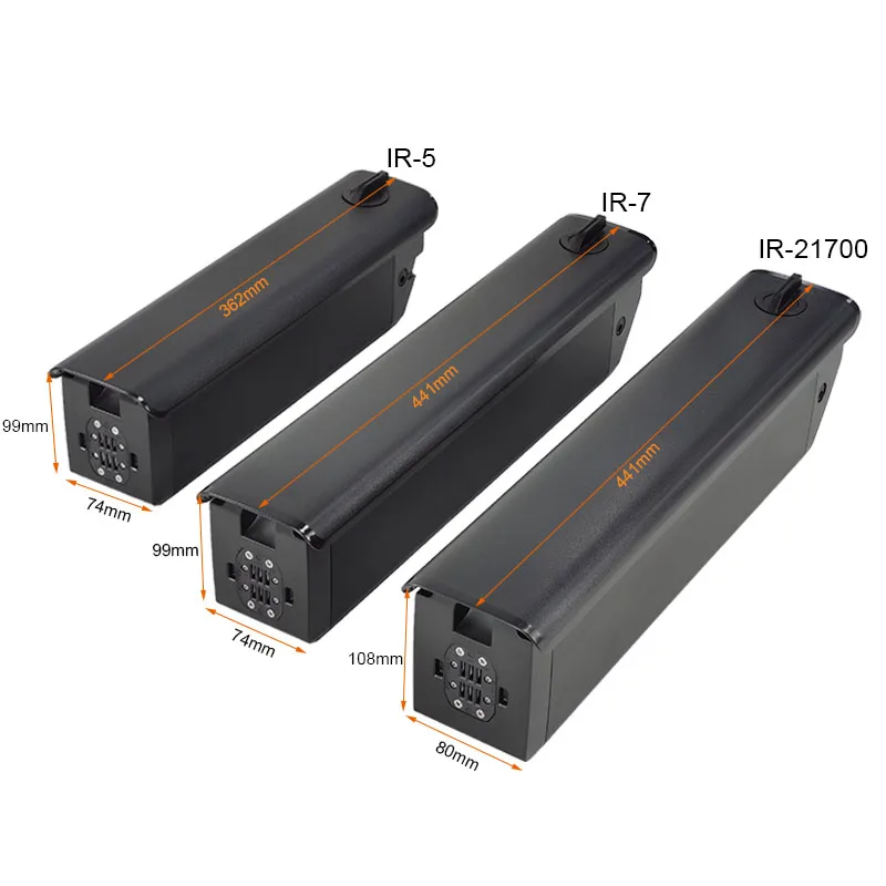 48V E-Bike Nashorn Li-Ion 17,5 Batterie 14ah 17.5ah 36v 10.4ah für Heybike Cruiser 24,5 Serie Elektro fahrrad versteckte Batterie Image