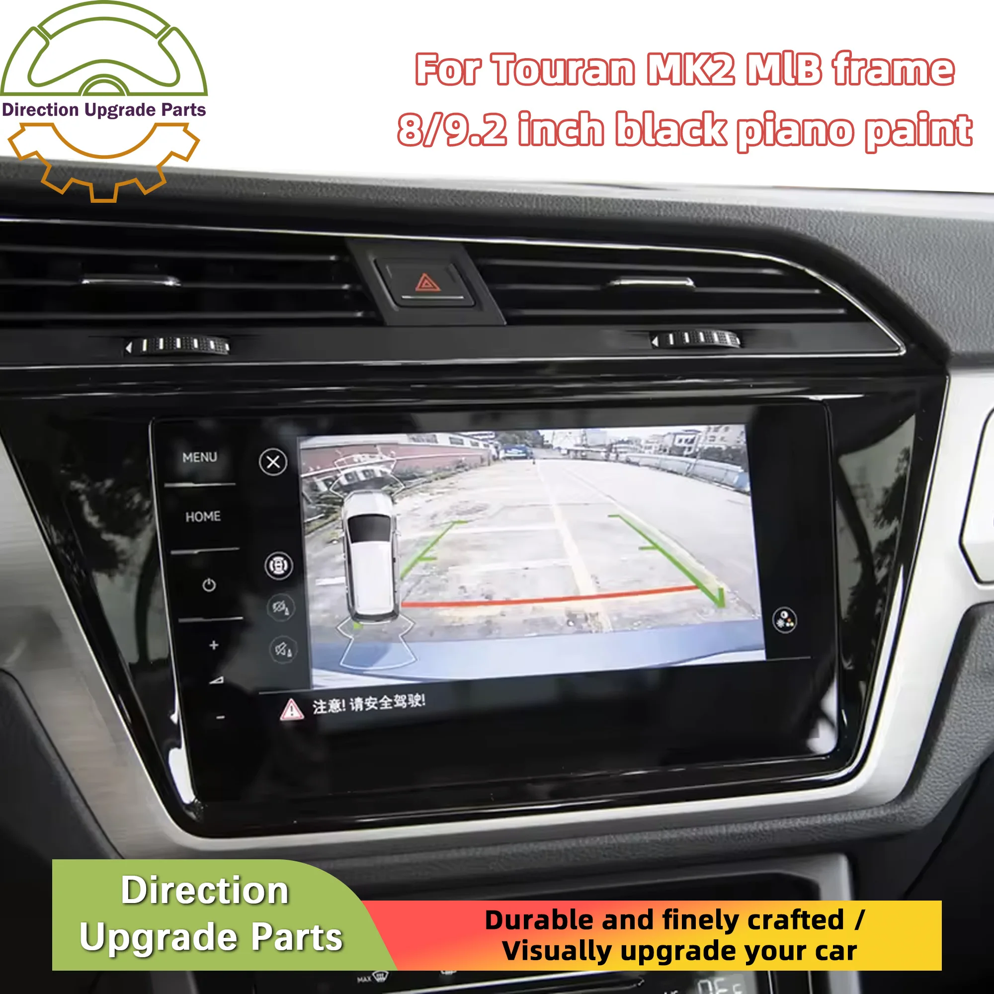 5td 9,2 069 f g j für vw touran mk2 8 Zoll mib Host Radio Multimedia Navi Navigations bildschirm Kunststoff rahmen Glossar schwarz Image