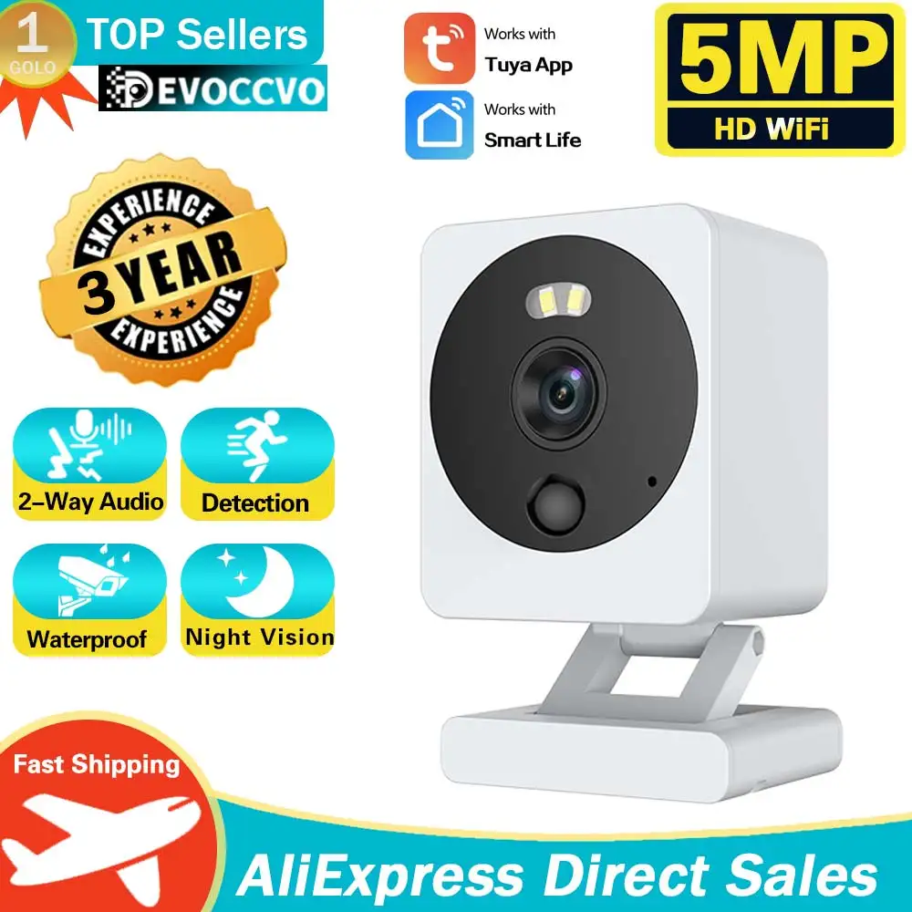 5mp wifi Smart Home Baby phone 2-Wege-Audio Mini Indoor-Sicherheit IP-Kamera wasserdichte CCTV-Überwachungs block Kamera Tuya App Image